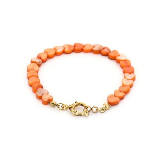 Zomer hartjes armband