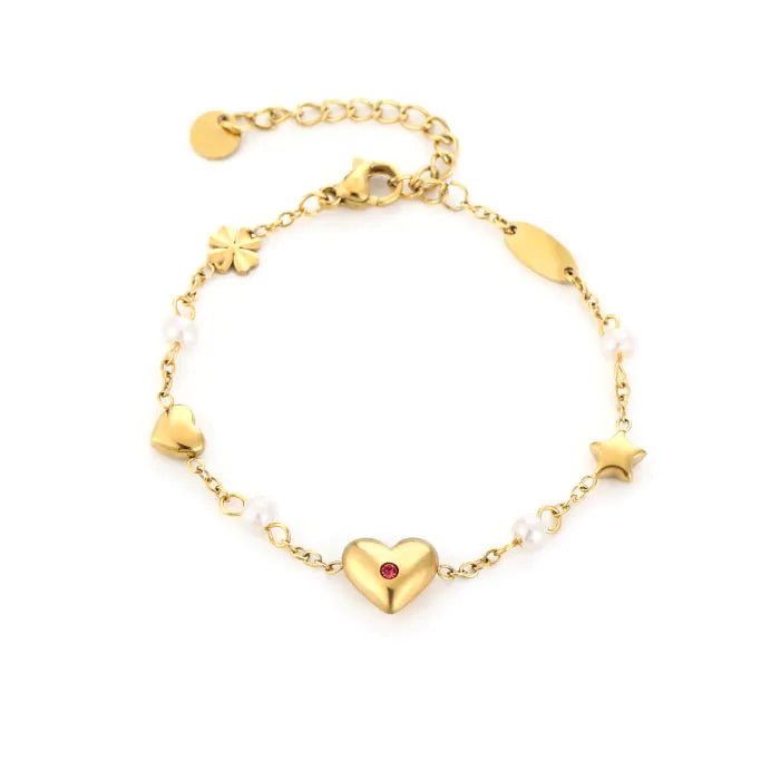 Hartje klaver ster ketting