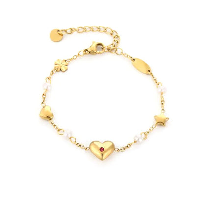 Hartje klaver ster ketting
