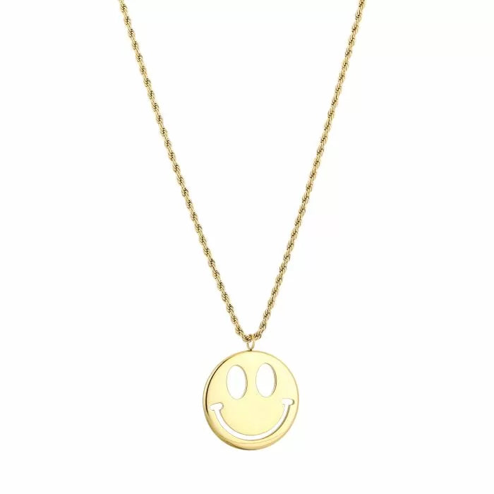 XL happy face ketting