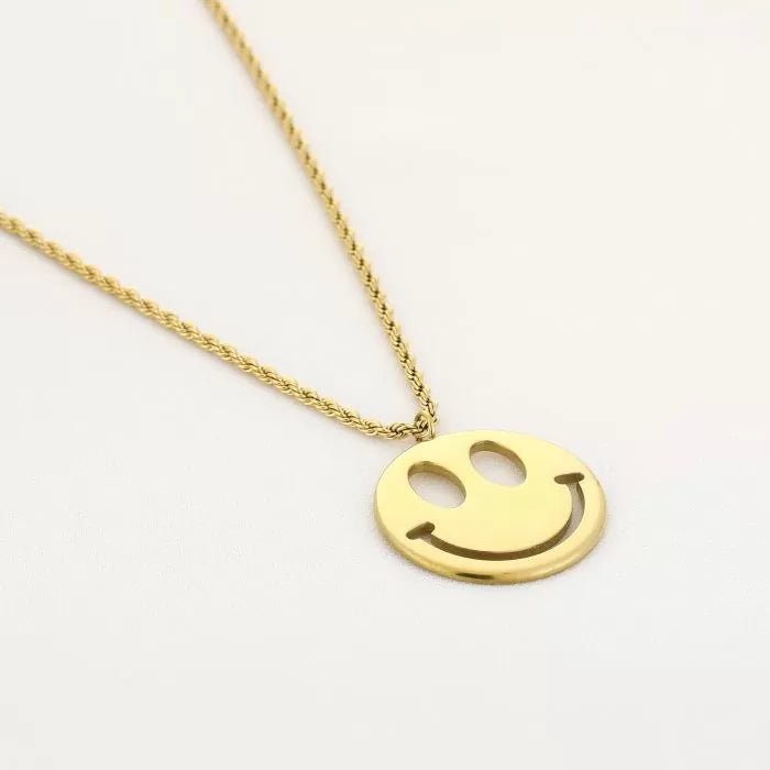 XL happy face ketting