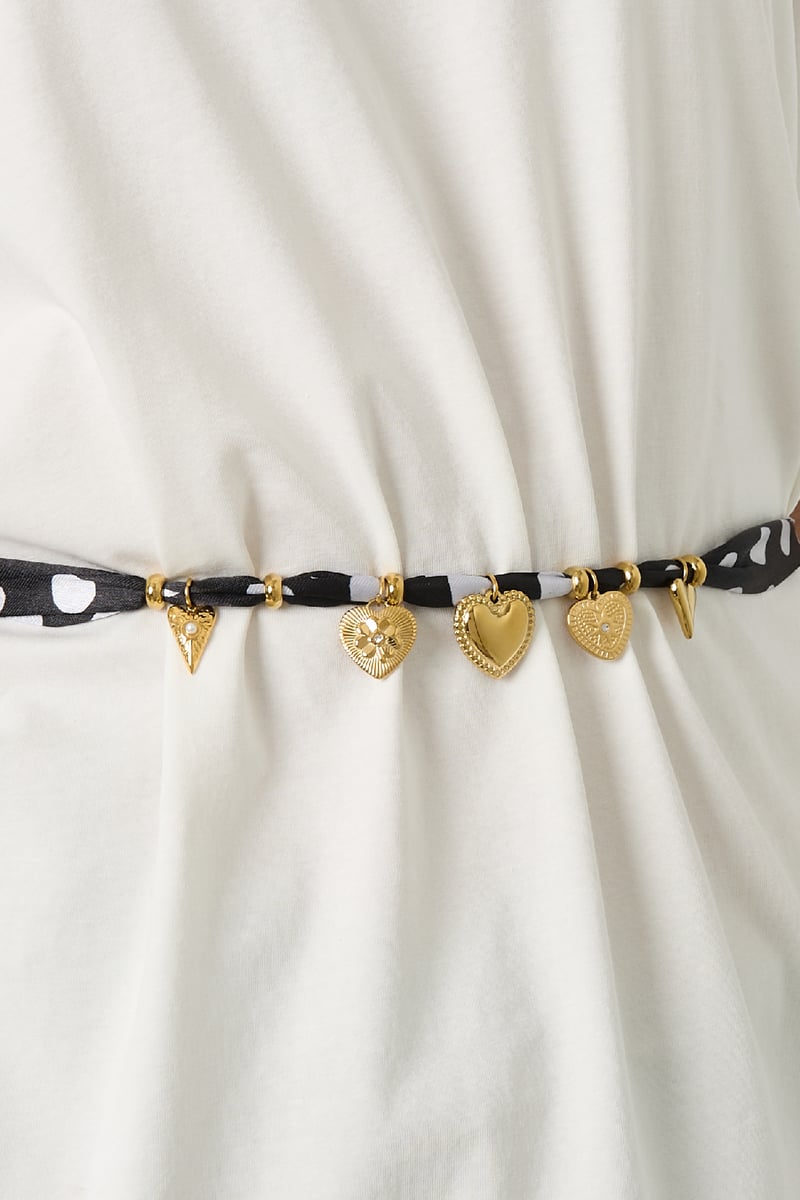 Roestvrijstalen lange kettingen met hart, casual, dagelijks, eenvoudig, serie, damessieraden