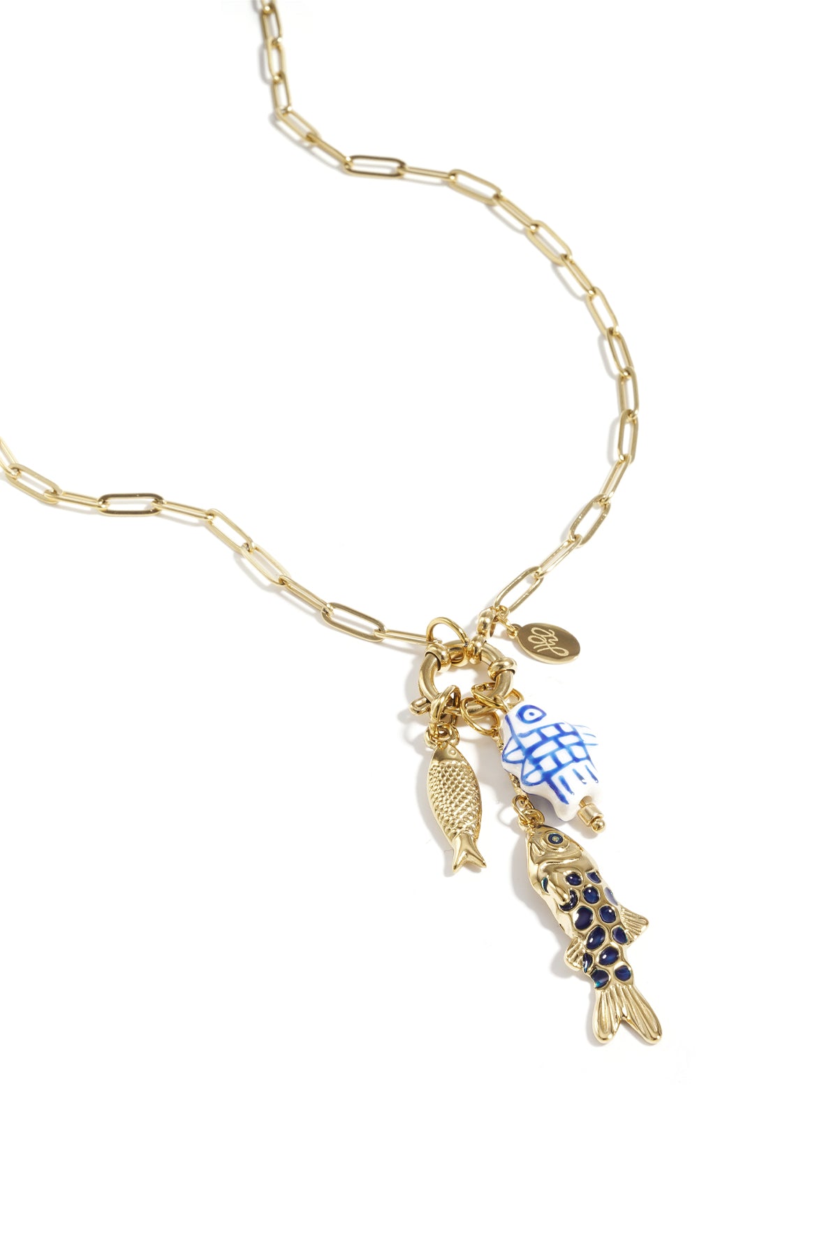 Roestvrijstalen hangerkettingen met vismotief, casual, alledaagse, eenvoudige serie damessieraden