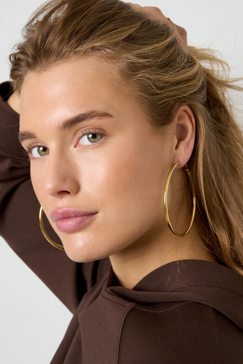 Oorbellen van roestvrij staal, geometrisch, casual, dagelijks, eenvoudig, serie, damessieraden