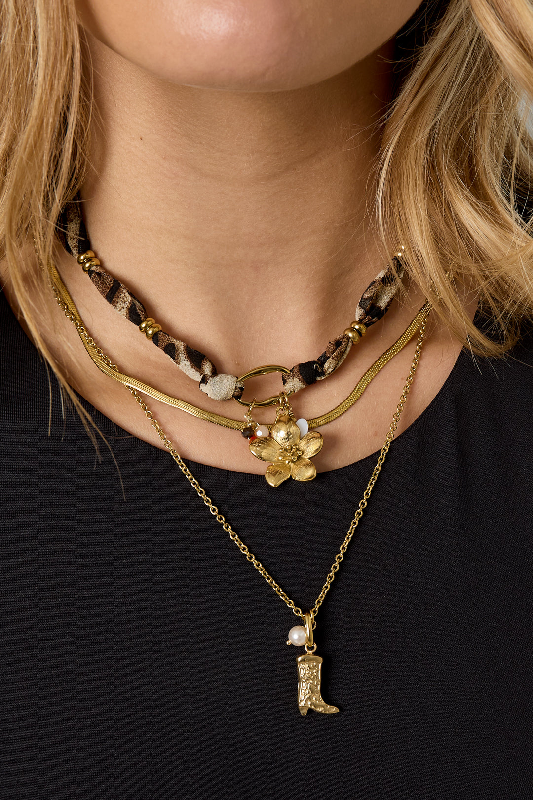 Hangerkettingen Bloemen Luipaardprint Casual Dagelijks Eenvoudig Serie Damessieraden