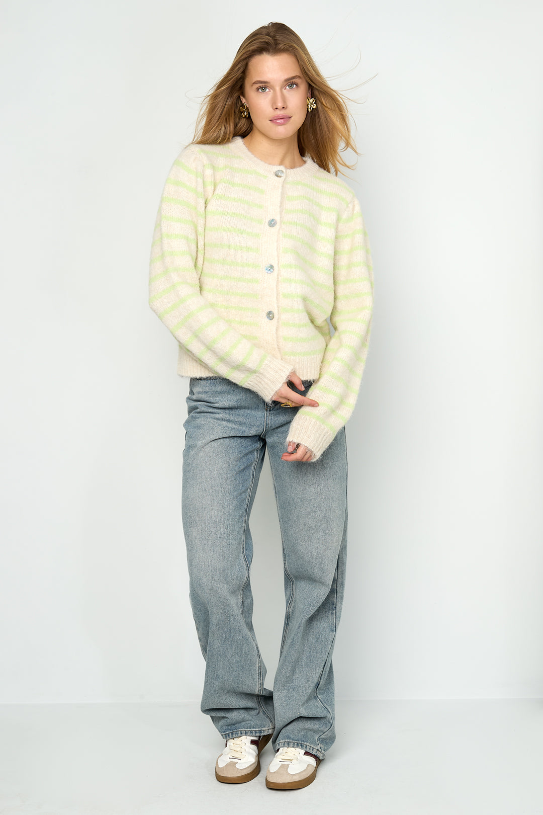 Polyestervezel (polyester) Gebreid vest Strepen Casual Herfst/Winterkleding