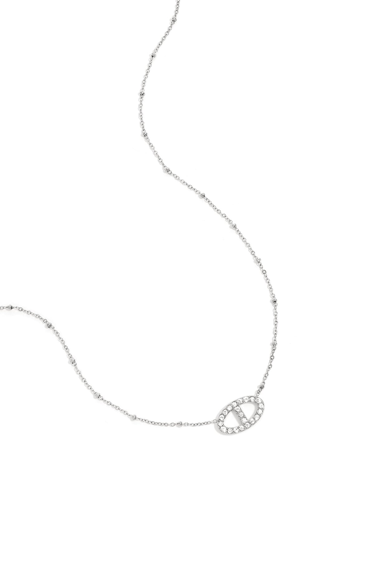 Roestvrijstalen hangerkettingen met onregelmatige vorm, klassieke, eenvoudige serie voor dagelijks gebruik, damessieraden