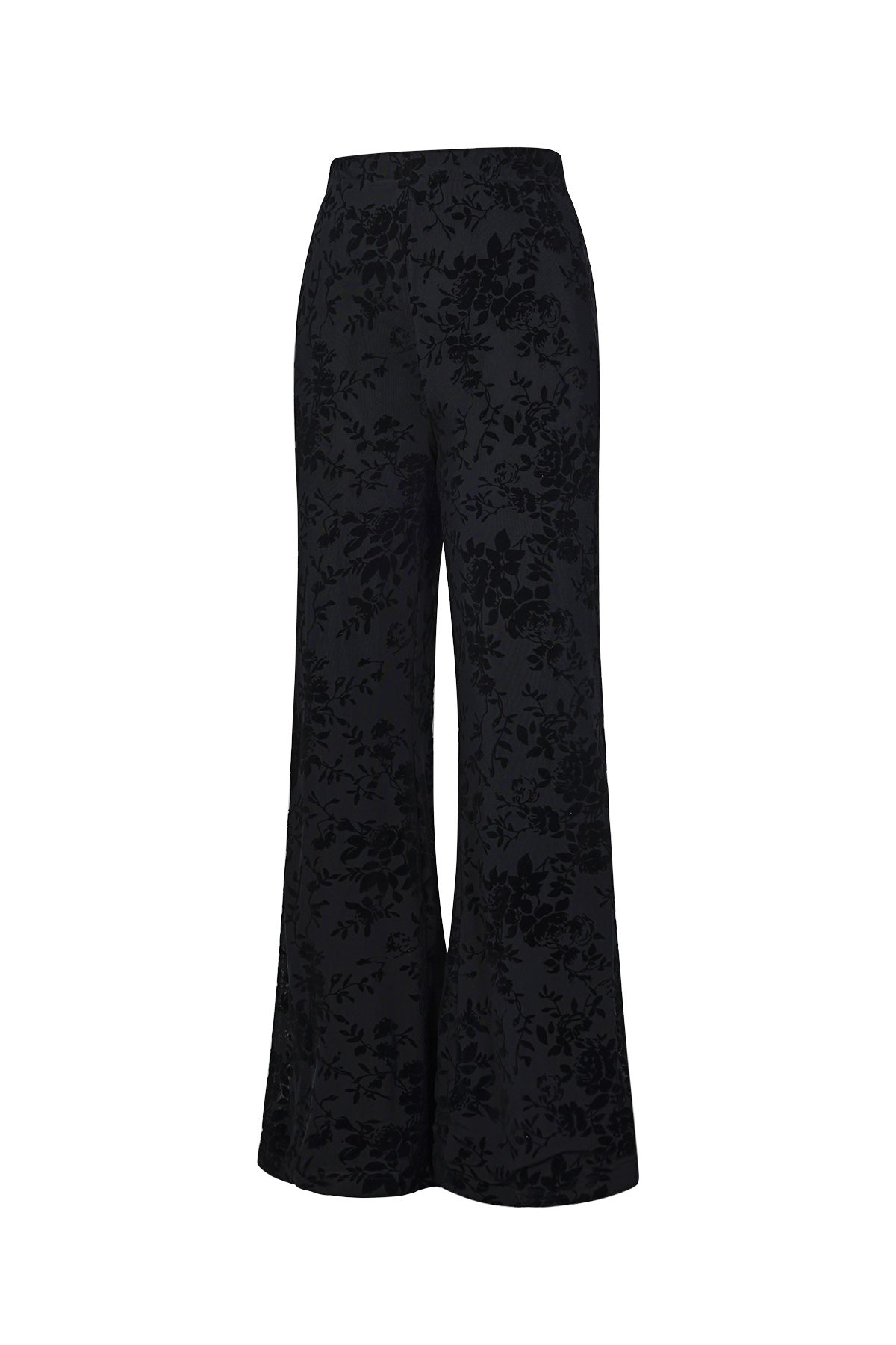 Geweven Polyestervezel Vrouwen Flared Pants Sexy Bloemenprint 2-delige set