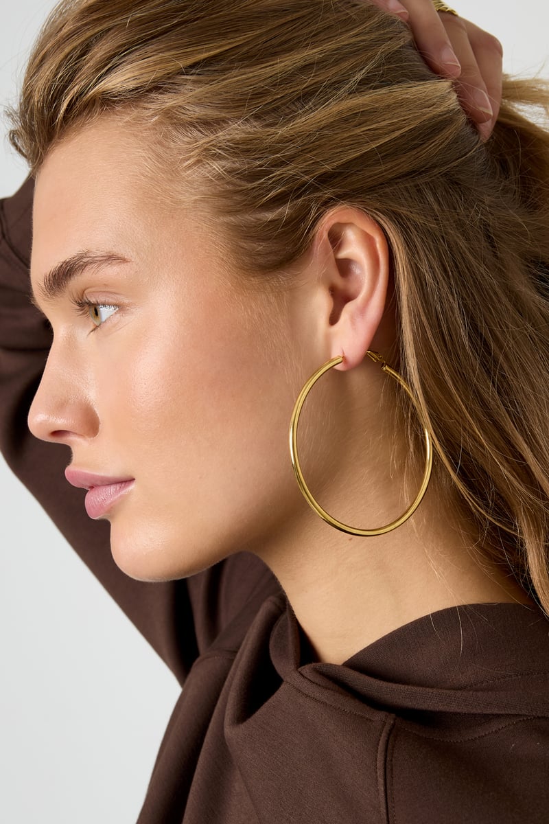 Oorbellen van roestvrij staal, geometrisch, casual, dagelijks, eenvoudig, serie, damessieraden