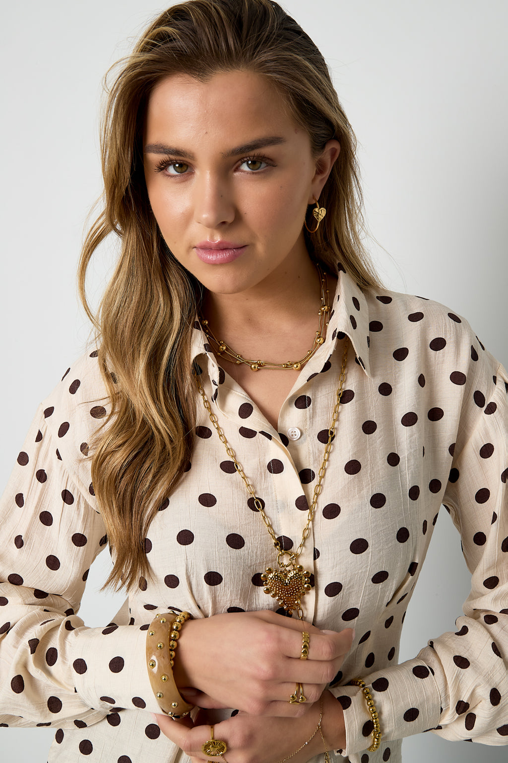 Gelaagde kettingen van roestvrij staal, Simple Daily Simple-serie, damessieraden