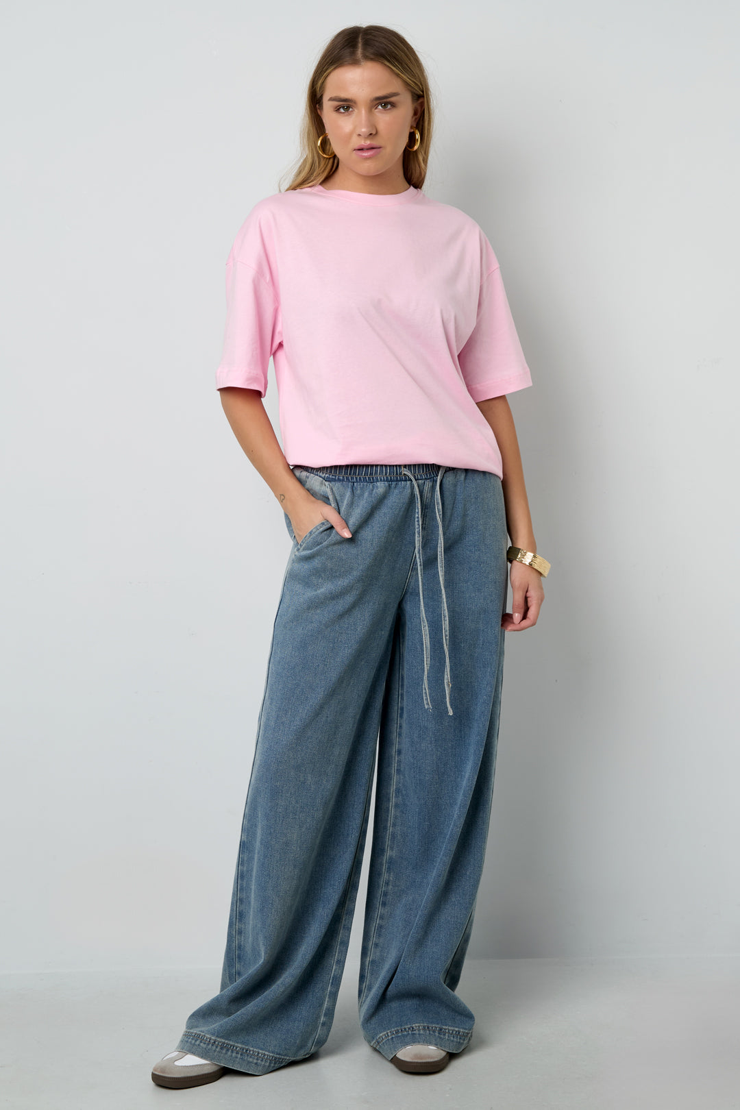 Katoen Gebreide Vrouwen T-shirt Casual Dierenprint