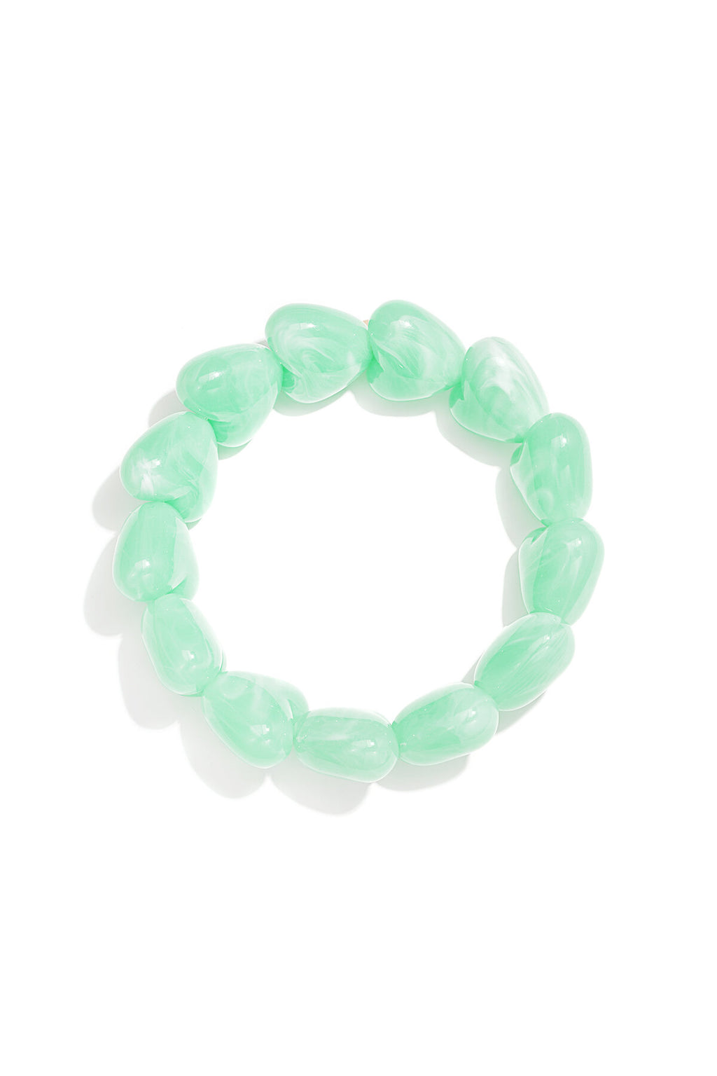 Kralen armband met grote harte kralen
