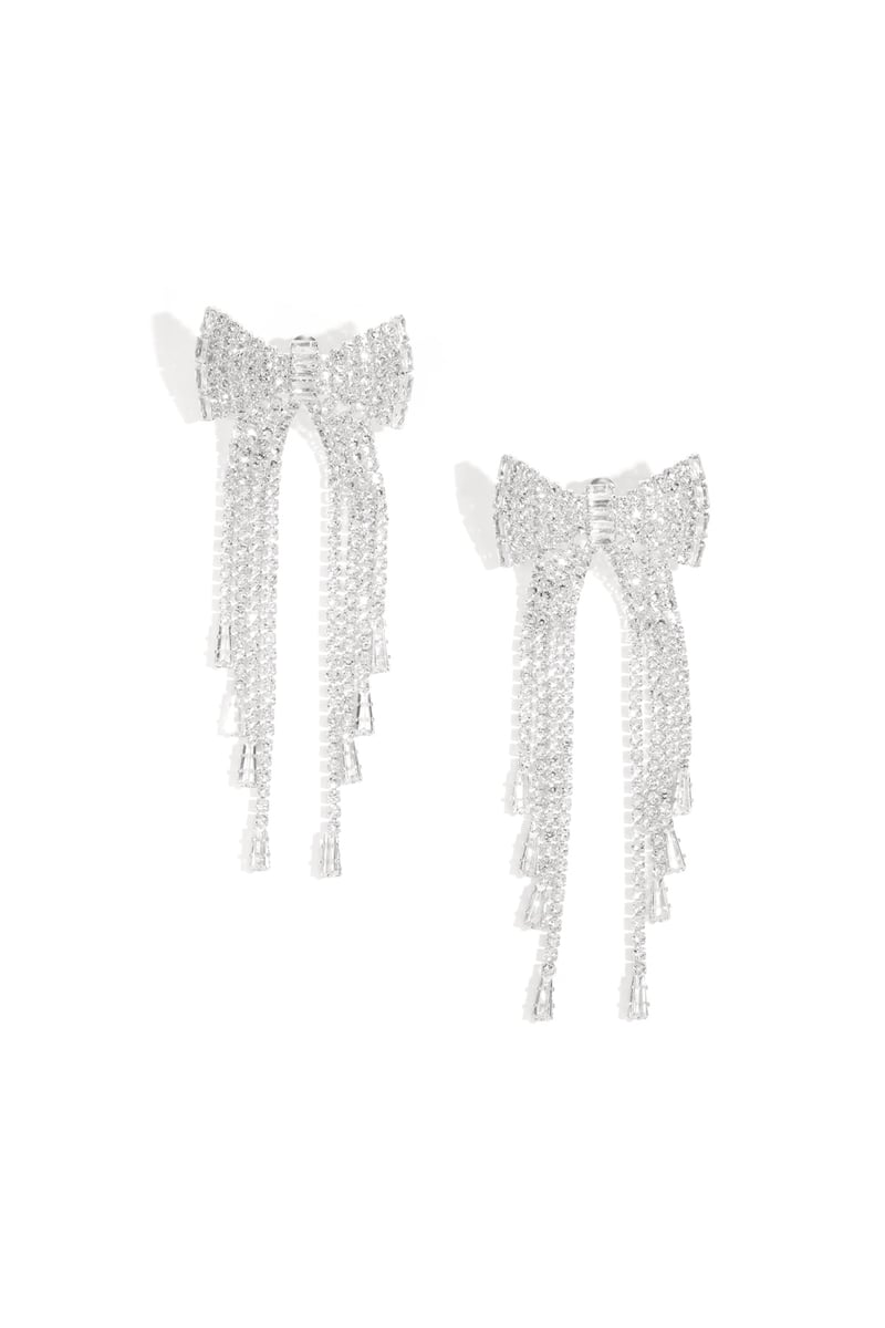 Koperen oorbellen met strik, elegante kerst, luxe serie, damessieraden